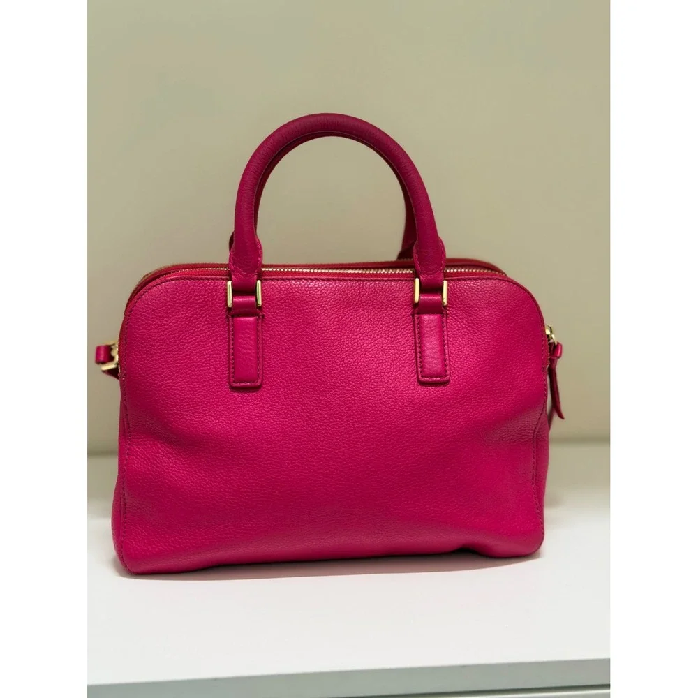 Tory Burch Thea Satchel in Pink Logo